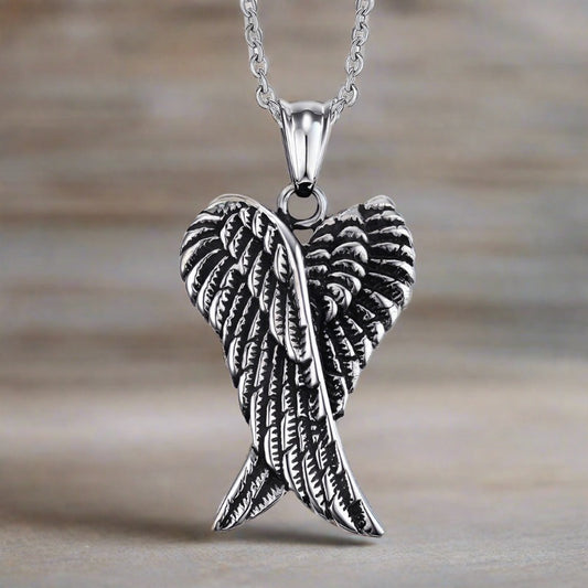 angle wings men pendant necklace
