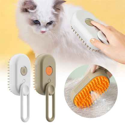 3-in-1 Pet Brush Electric Cat & Dog Grooming Brush