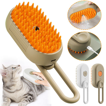 3-in-1 Pet Brush Electric Cat & Dog Grooming Brush