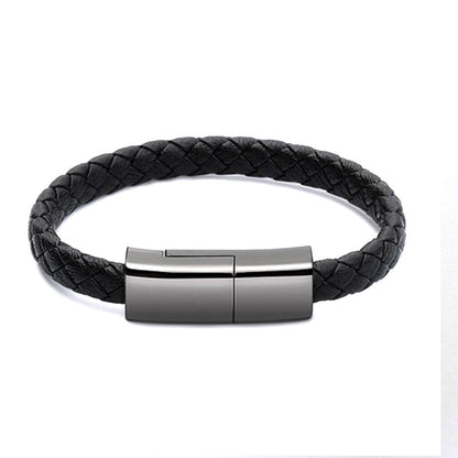 Smart Leather Bracelet USB Portable Travel Charging for Men Women Android / iPhone