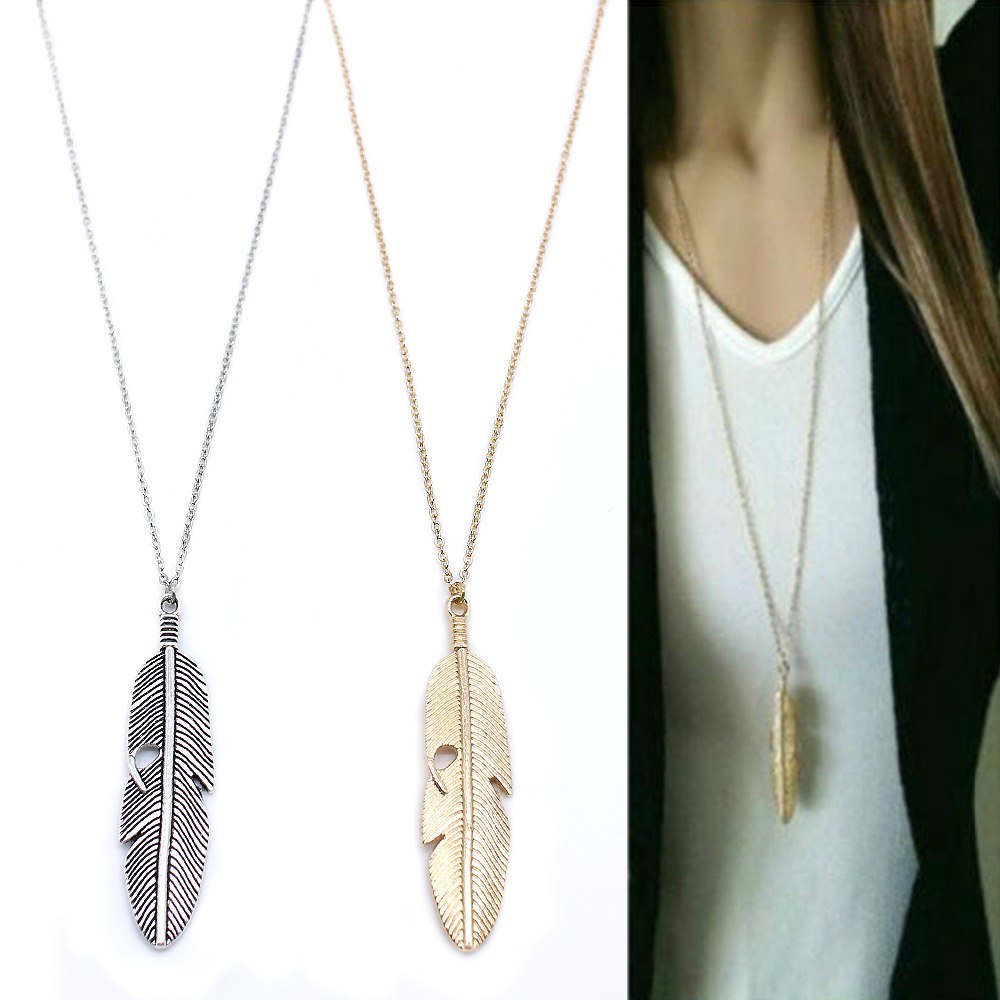 Silver Ethereal Feather Necklace